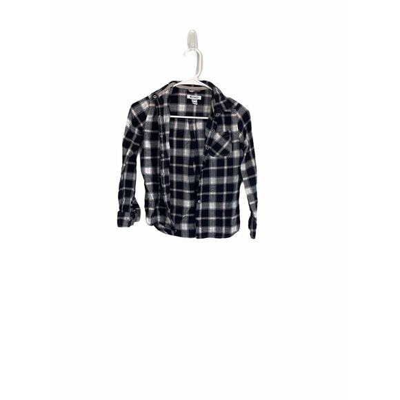 Tractr Black Button Down Plaid Shirt Medium 10/12 - Picture 1 of 5